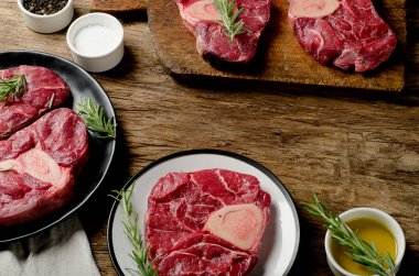 Ham sığır eti ossobuco için