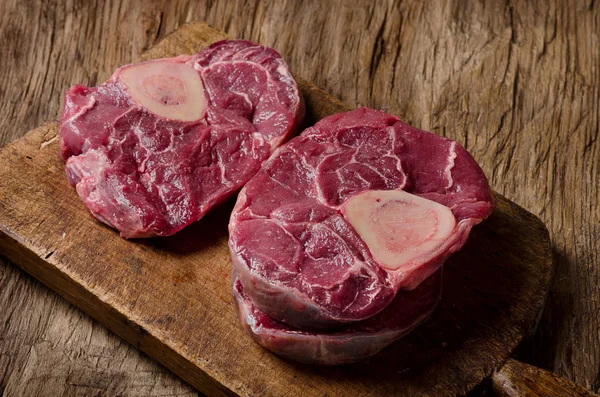 Raw beef meat for ossobuco — Stock Photo, Image