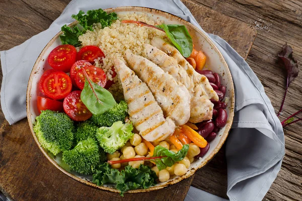 Sebzeli ızgara tavuk