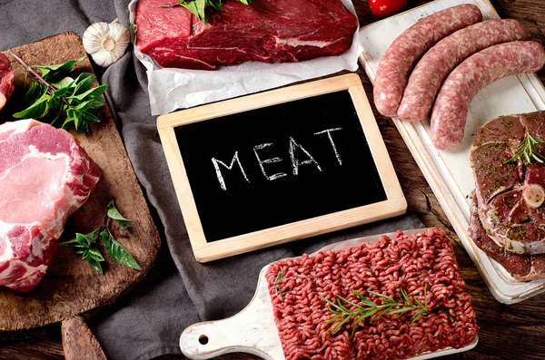 taze çiğ et farklı türleri 