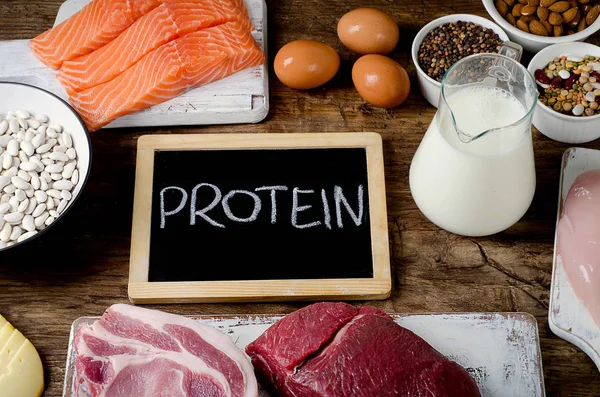 Makanan tinggi dalam protein — Stok Foto