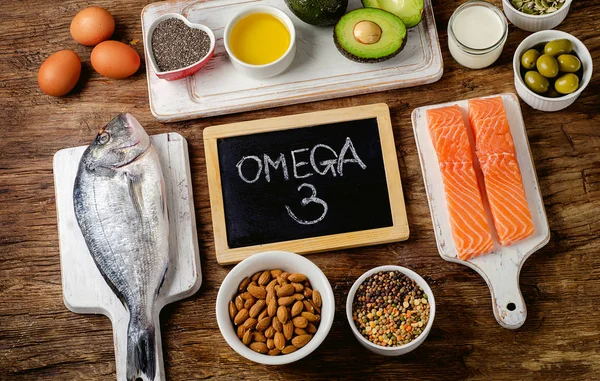 Alimente bogate în omega 3 — Fotografie, imagine de stoc