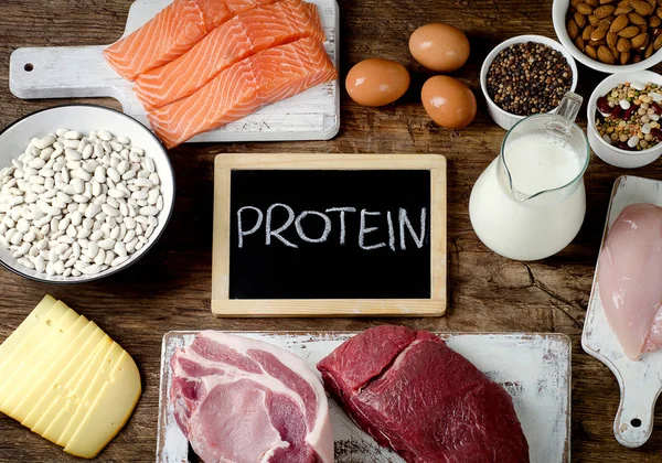Bästa mat mycket Protein Stockfoto
