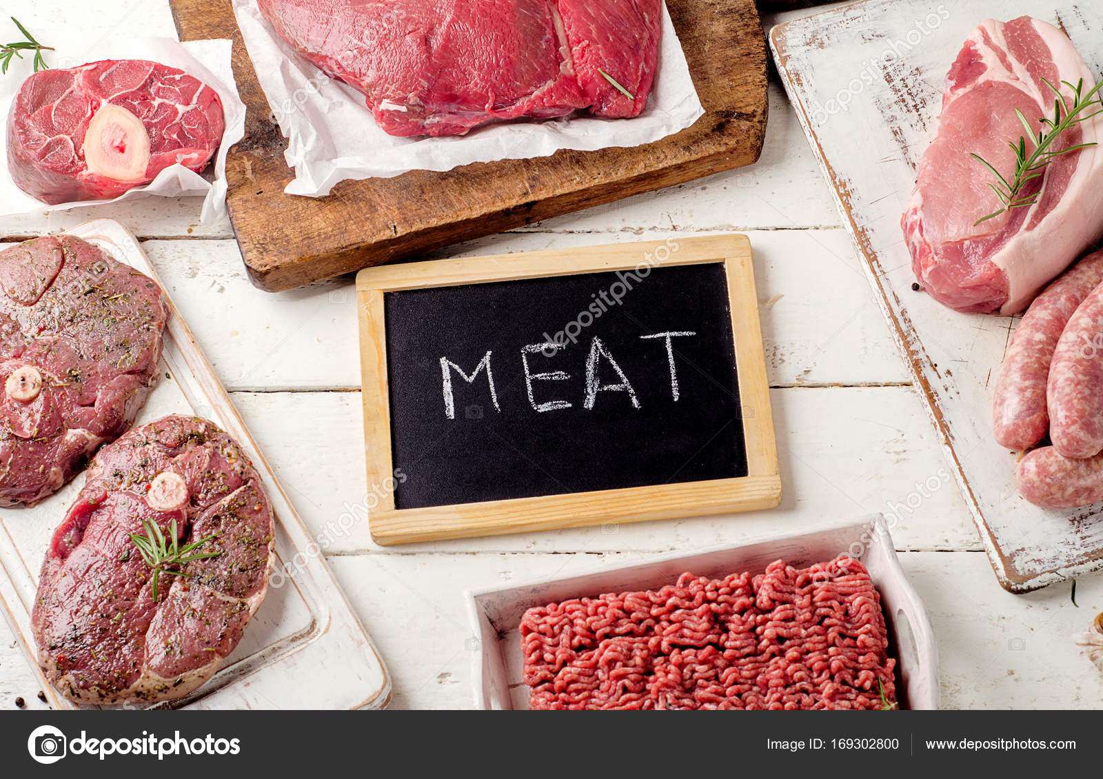 Variety of meat slices Stock Photo by ©bit245 169302800