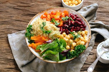 Quinoa ve Nohut ile kase