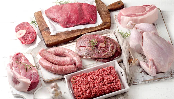 Varietà di fette di carne — Foto Stock