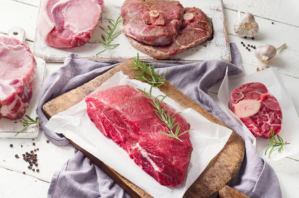 Scala aan vlees segmenten — Stockfoto