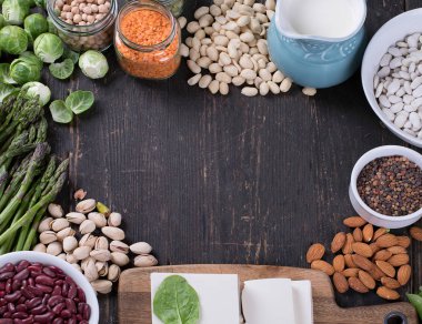 Organik sebze ve baklagiller seti