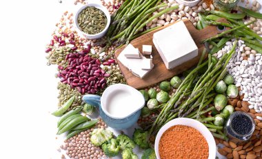 Protein koleksiyonunun vegan kaynakları