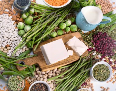 Protein koleksiyonunun vegan kaynakları