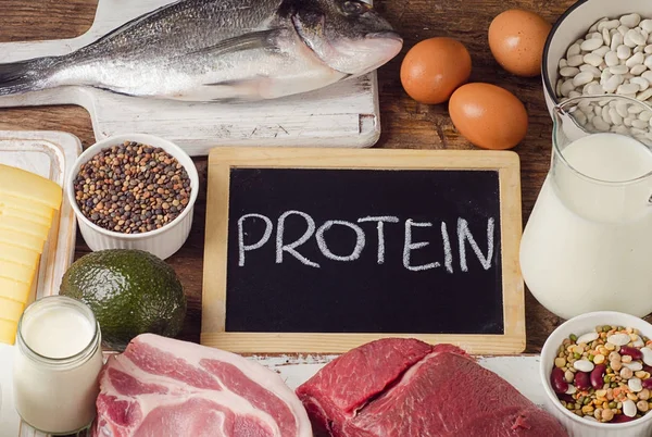 Terbaik Foods Tinggi dalam koleksi Protein — Stok Foto