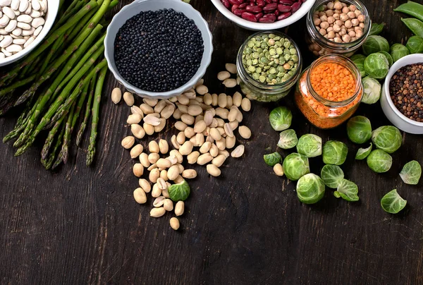 Set de verduras y legumbres ecológicas — Foto de Stock