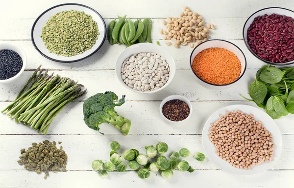 Vegan protein sources collection — Stock Photo, Image