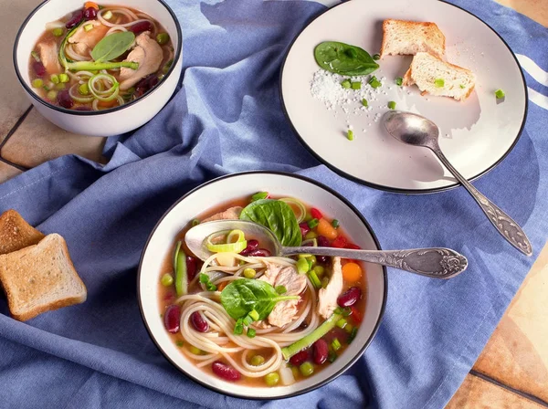 Tasty Minestrone soup — Stock Photo, Image