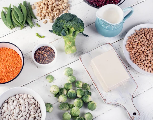 Vegan protein sources collection — Stock Photo, Image