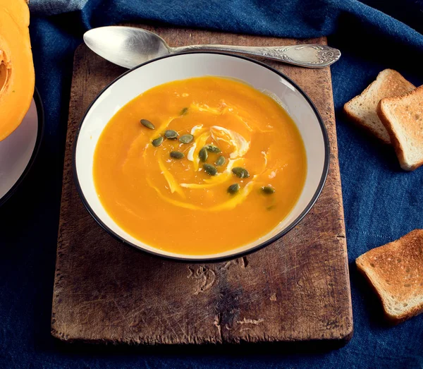 Sopa de crema de calabaza — Foto de Stock