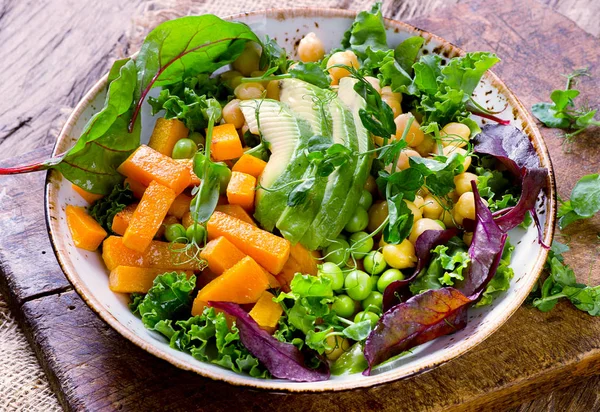 Cuenco Nutritivo Vegetariano Saludable Dieta Equilibrada Concepto Comida Saludable — Foto de Stock