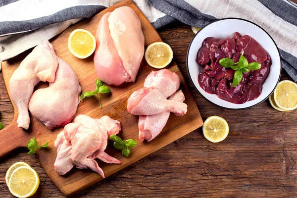 Carne di pollo cruda cruda — Foto Stock