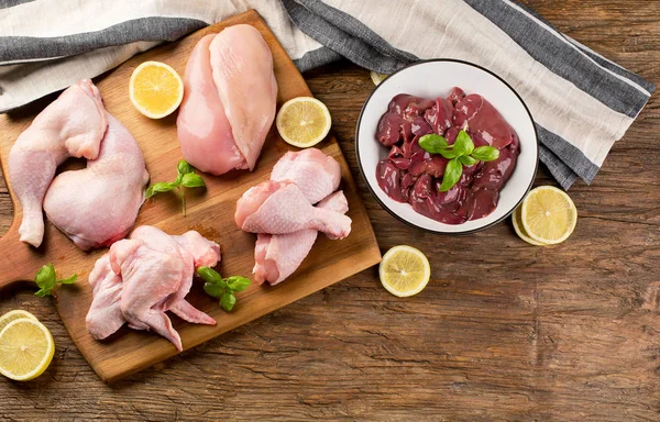 Carne crua de frango não cozida — Fotografia de Stock