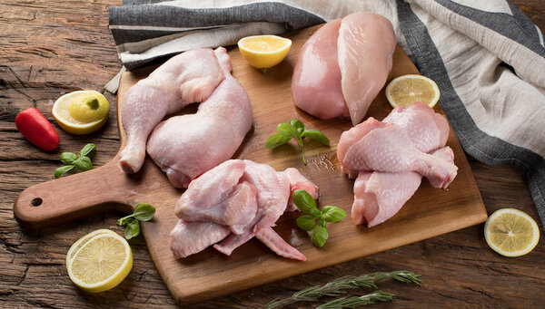 Raw chicken meat 