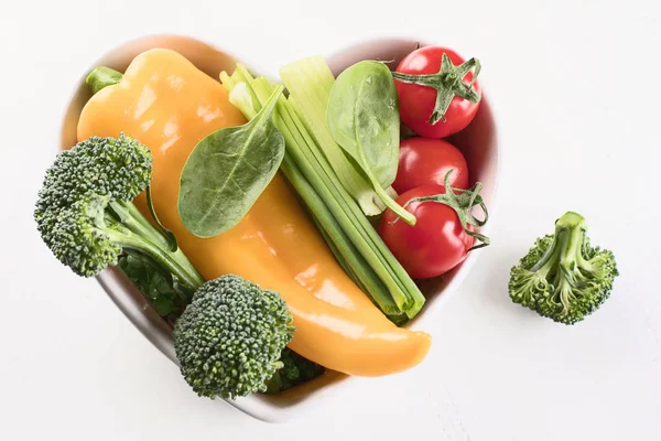 Nyers Bio Zöldség Detox Étrend Egészséges Ételek Fogalmát Szemközti Nézet — Stock Fotó