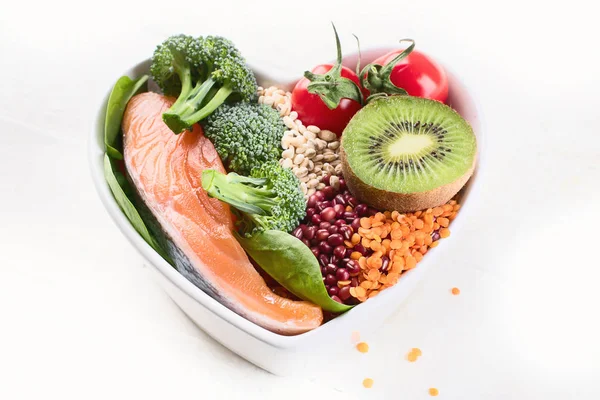 コレステロールの食事療法 健康食品のコンセプト — ストック写真