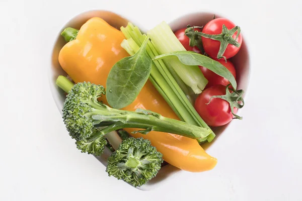 Nyers Bio Zöldség Detox Étrend Egészséges Ételek Fogalmát Szemközti Nézet — Stock Fotó