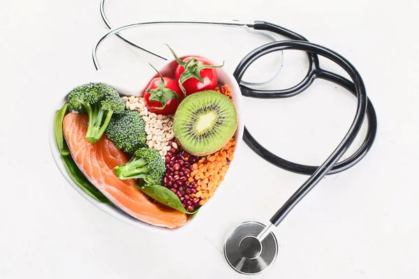 Cholesterol Dieet Gezonde Voeding Concept — Stockfoto