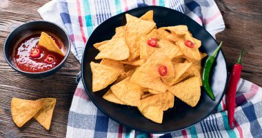 Meksika Nacho. Mısır cipsi. 