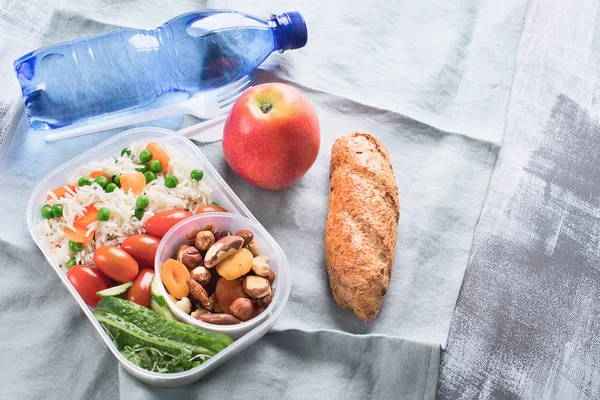 Sağlıklı öğle yemeği kutuları — Stok fotoğraf