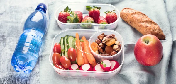 Scuola scatola pranzo sano — Foto Stock