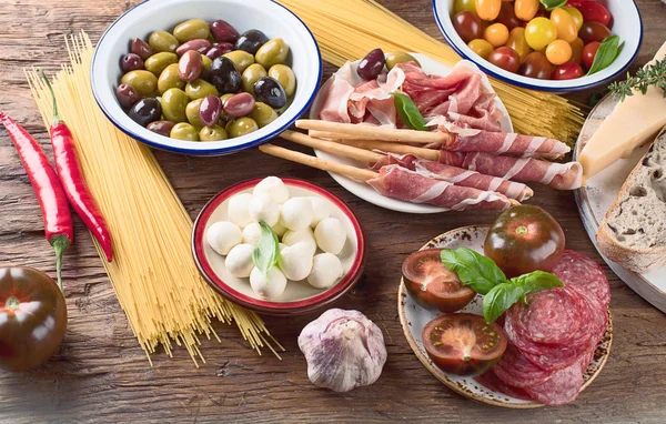 Italian food background — Stock Photo, Image