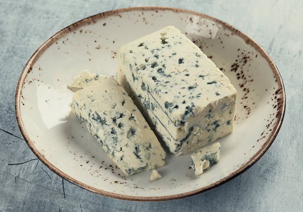 Fromage Bleu Dans Bol — Photo