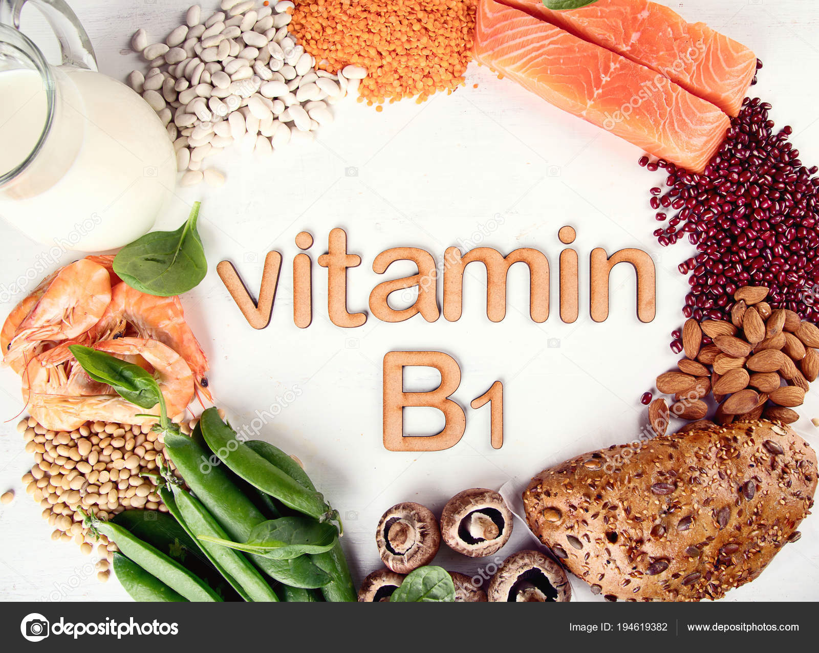 Foods Rich Vitamin Thiamine Top View Royalty Free Photo Stock Image By C Bit245 194619382