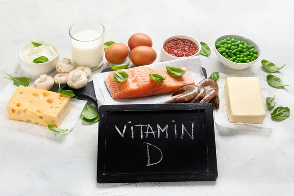 Foods rich in vitamin D — Stock Photo, Image