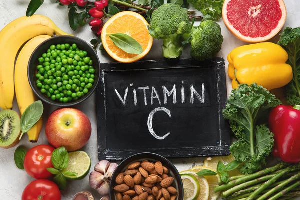 Livsmedel med hög C-vitamin — Stockfoto