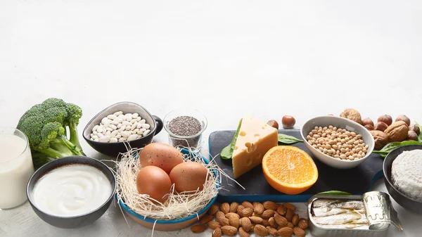 Alimentos ricos en calcio — Foto de Stock