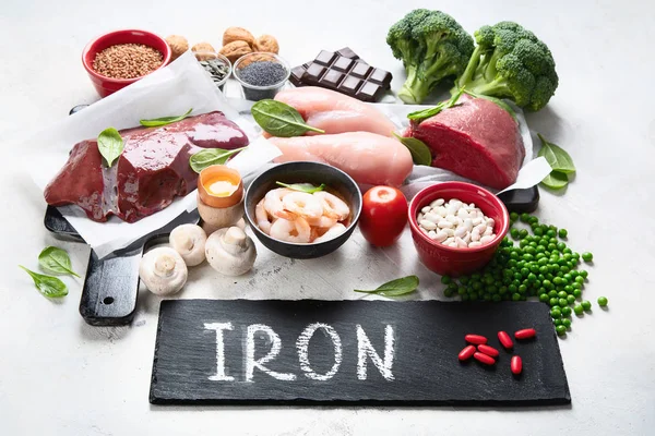 Foods high in Iron — Stock Photo, Image