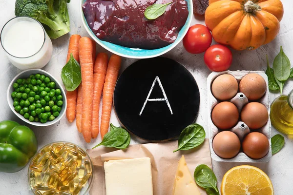 Makanan tinggi dalam vitamin A — Stok Foto