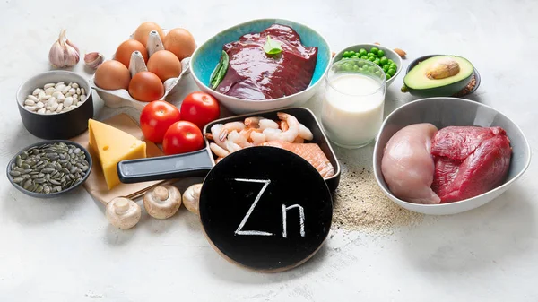 Foods High in Zinc — Stock Photo, Image