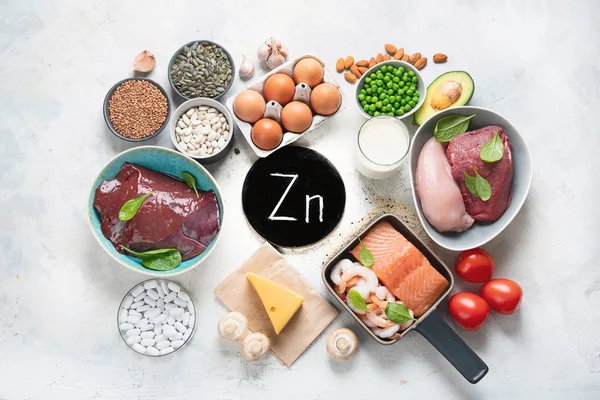 Foods High in Zinc — Stock Photo, Image