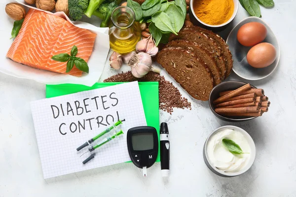 Alimentos saudáveis para a dieta Diabetes — Fotografia de Stock