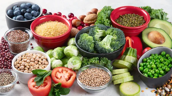 Zdrowie wegańskie i wegetariańska koncepcja żywności. — Zdjęcie stockowe