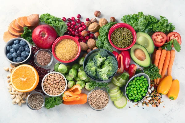 Gezondheid veganistisch en vegetarisch voedselconcept. — Stockfoto