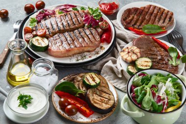 Sebzeli ızgara biftek.. 