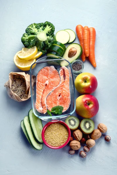 Здоровый План Питания Диеты Планирование Еды Концепция Похудения Потери Веса — стоковое фото