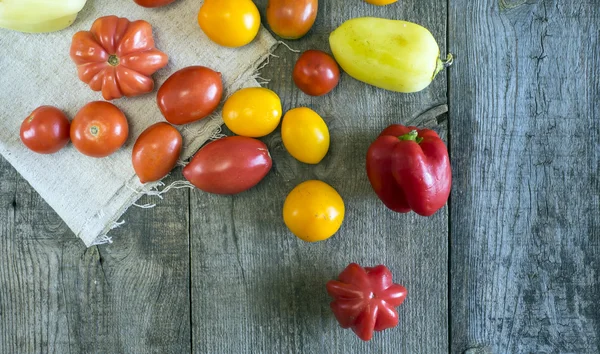Сочные помидоры и перец — стоковое фото