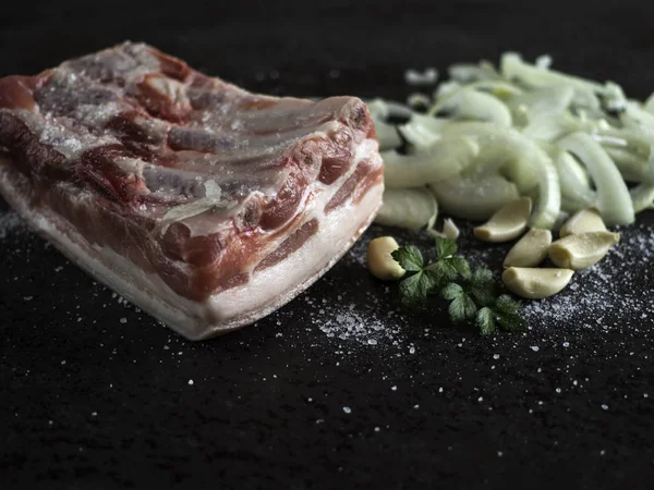 Poitrine de porc crue — Photo