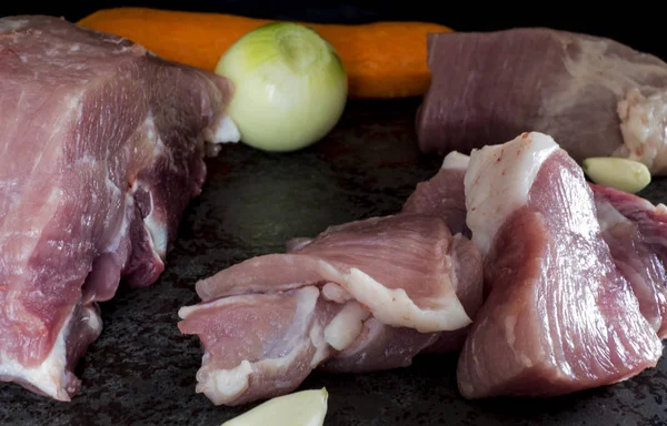 Carne de porco comum em bruto — Fotografia de Stock