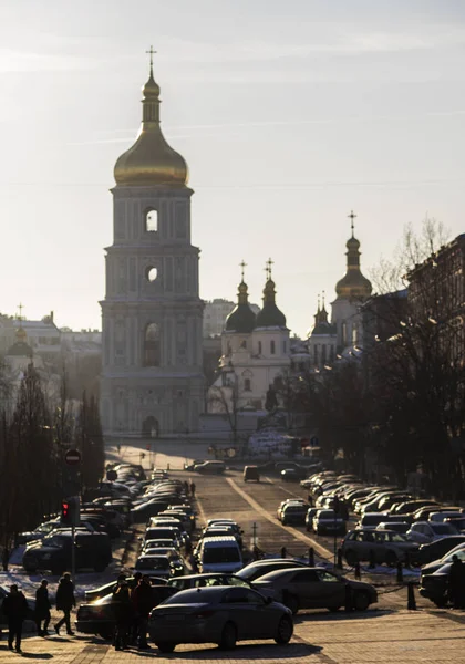Plaza Sofiskaya en invierno — Foto de Stock